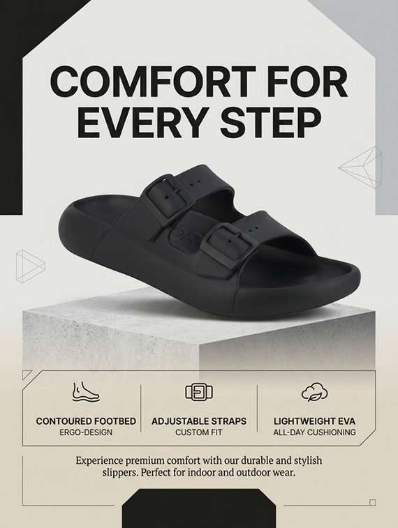 men solid slip on slider - 22596031 -  Standard Image - 4