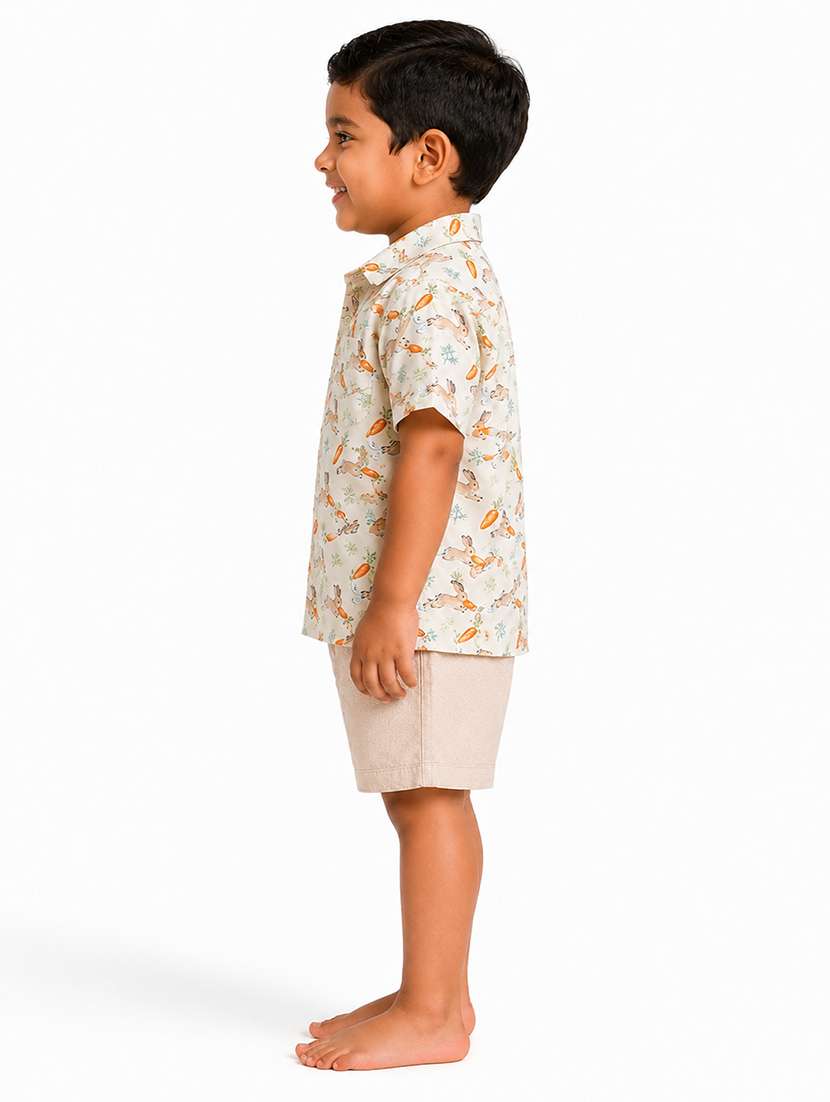 Boys Printed Short Sleeves Shirt And Shorts Set - 22596105 -  Standard Image - 1