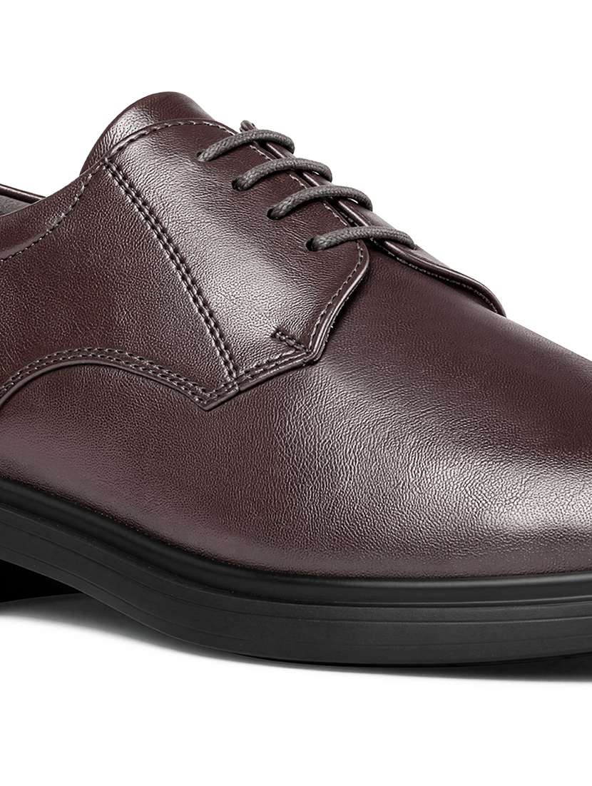 men solid lace up derby shoes - 22596111 -  Standard Image - 4