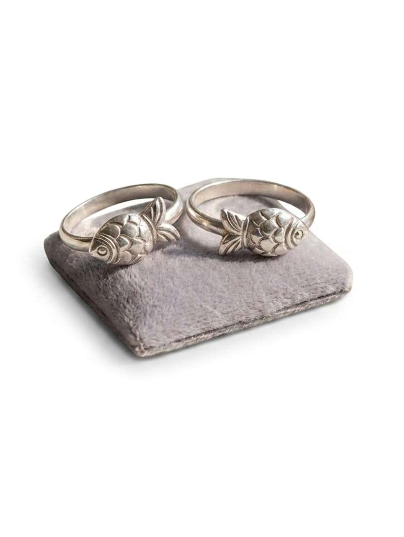 Women Oxidised Adjustable Toe Ring Set - 22596182 -  Standard Image - 1