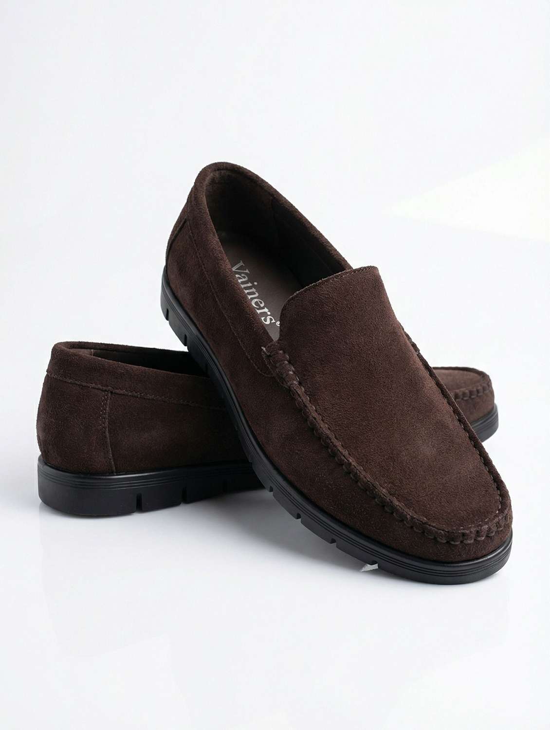 Men Solid Slip On Loafers - 22596196 -  Standard Image - 1