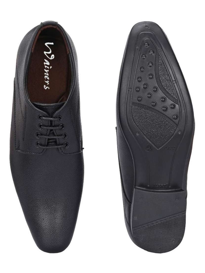 men solid lace up derby shoes - 22596201 -  Standard Image - 4