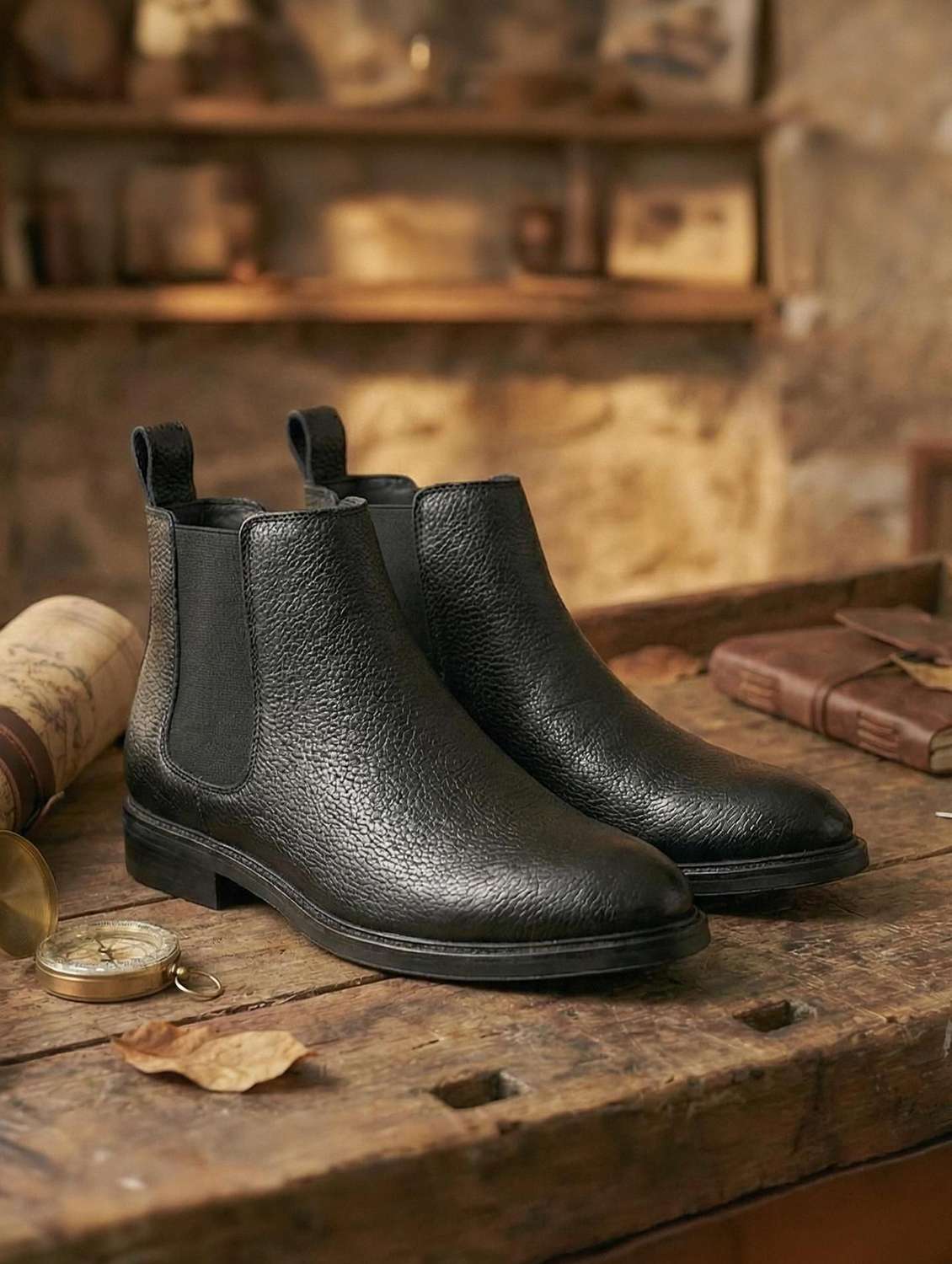 Men Solid High Ankle Boots - 22596203 -  Standard Image - 1