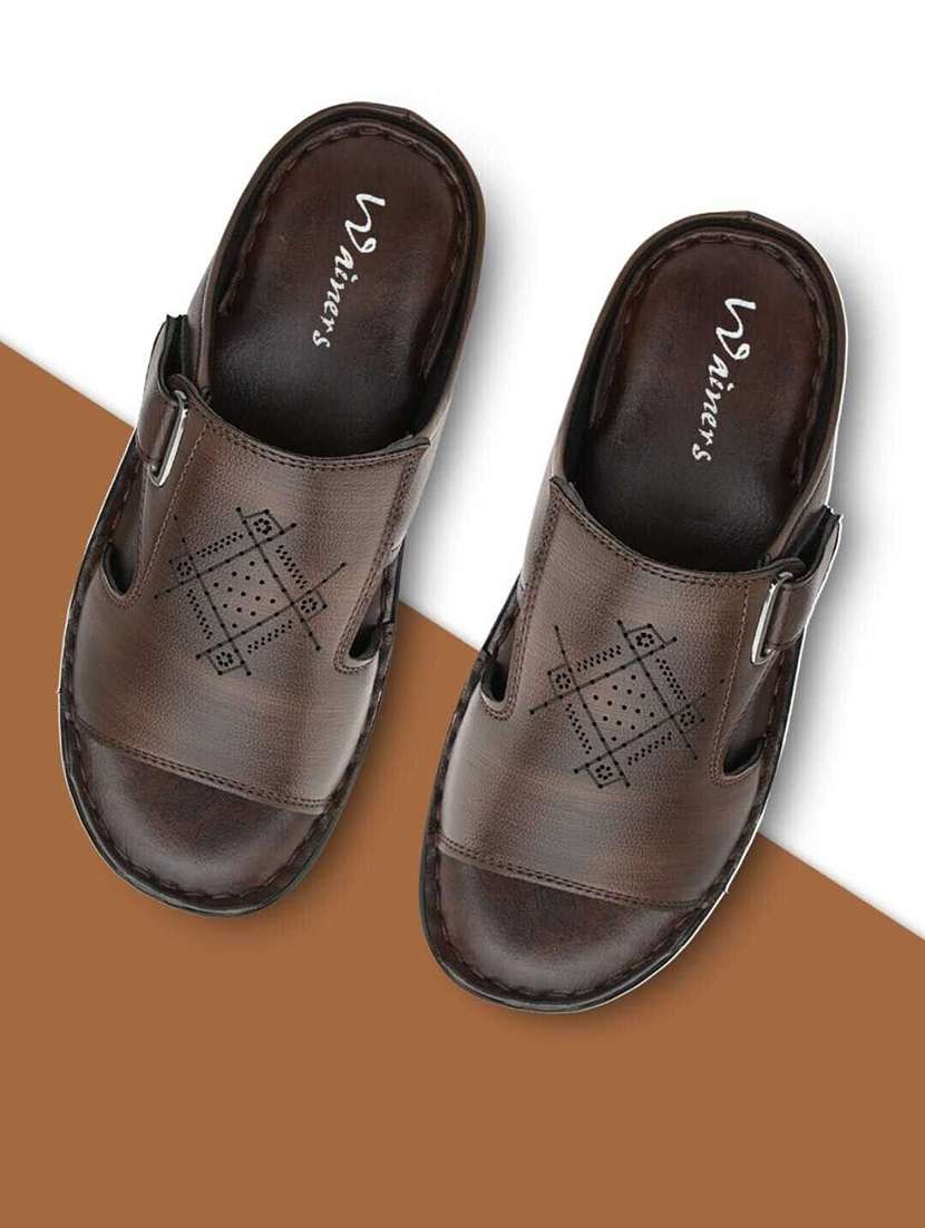 Men Textured Slip On Sandal - 22596218 -  Standard Image - 1
