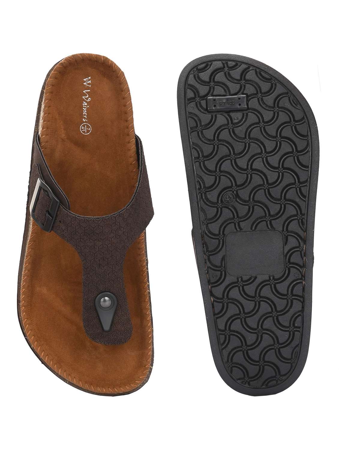 men textured toe separator sandal - 22596226 -  Standard Image - 4