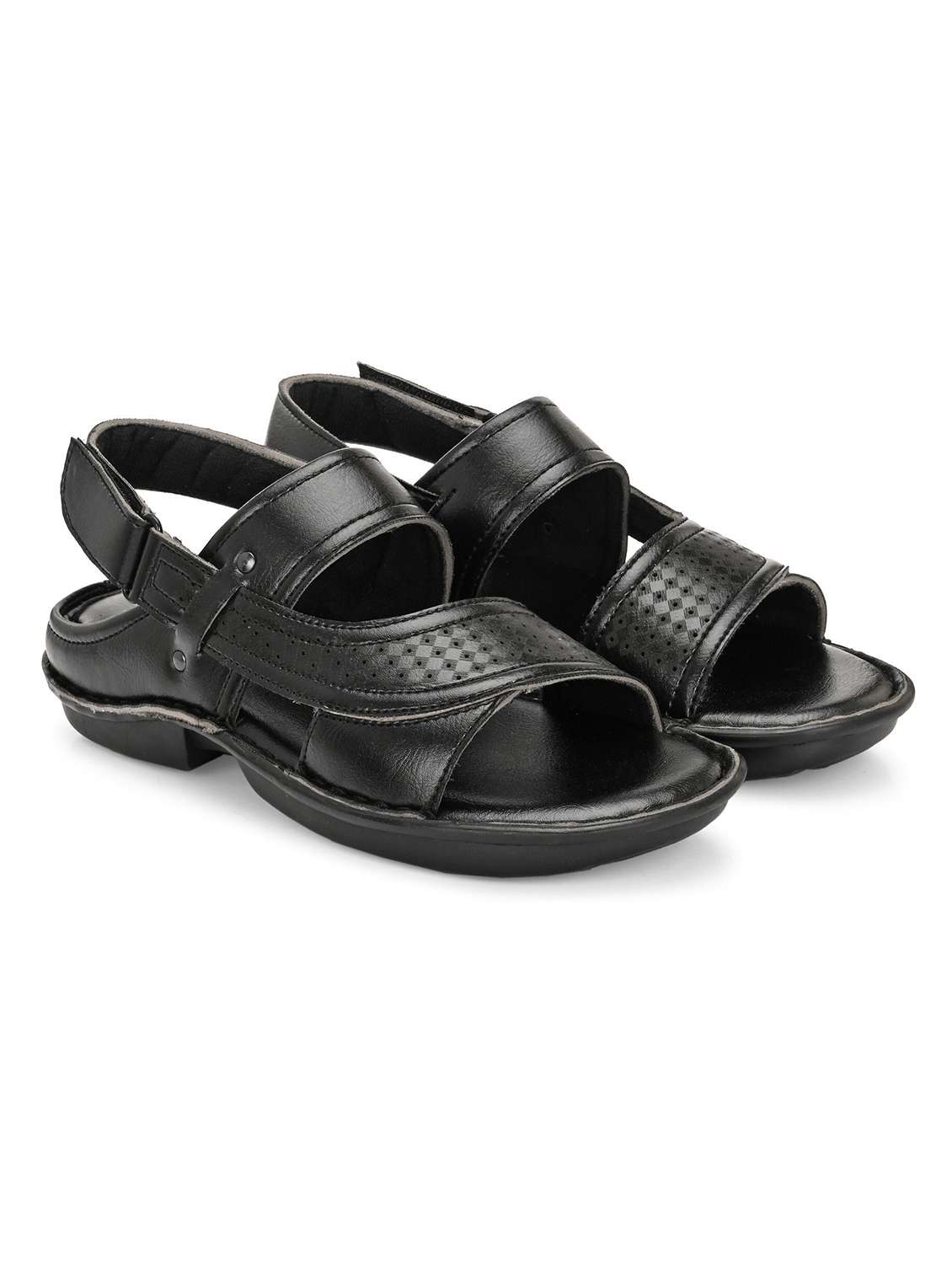 Men Textured Back Strap Sandal - 22596228 -  Standard Image - 1