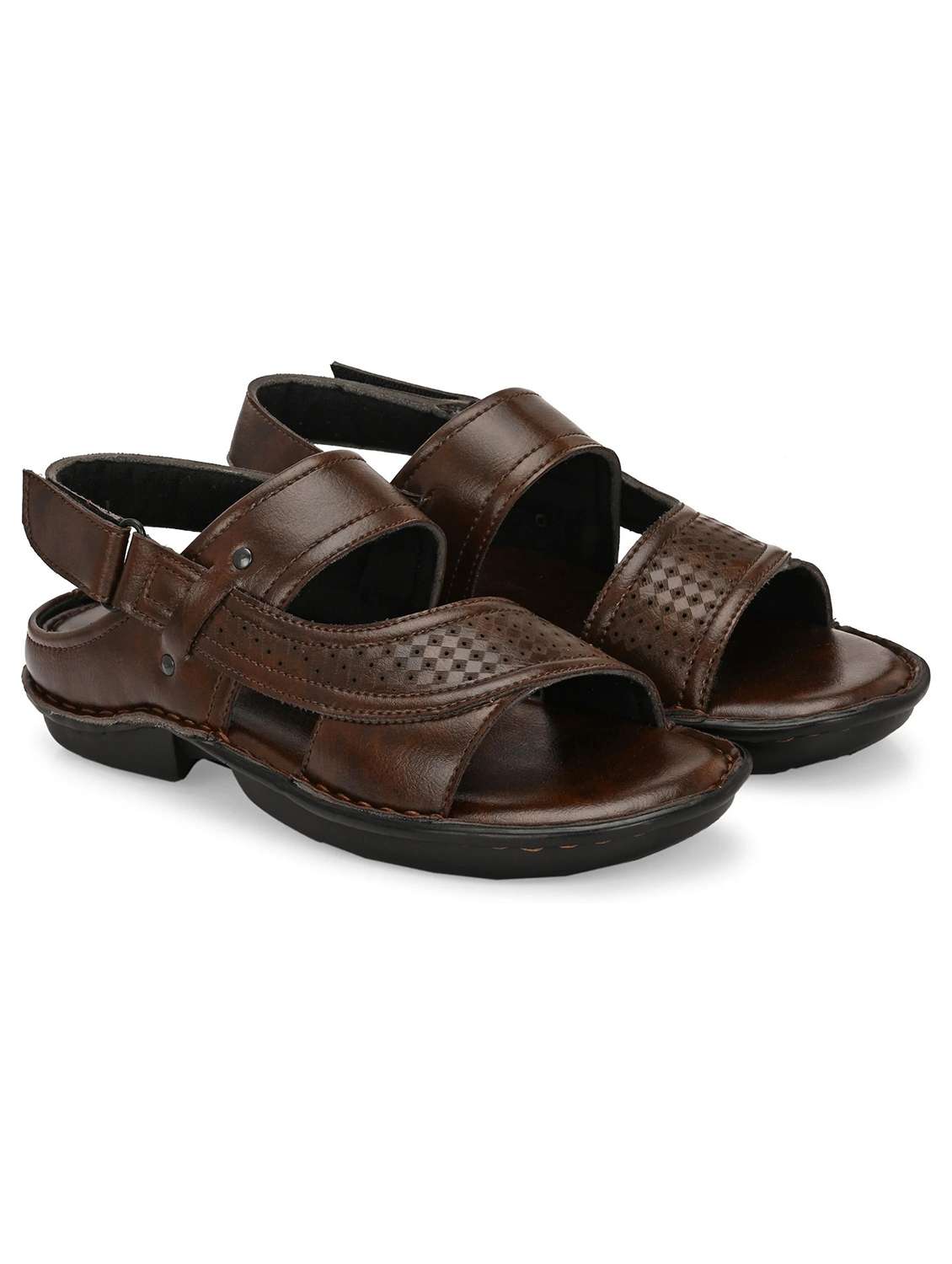 Men Textured Back Strap Sandal - 22596229 -  Standard Image - 1