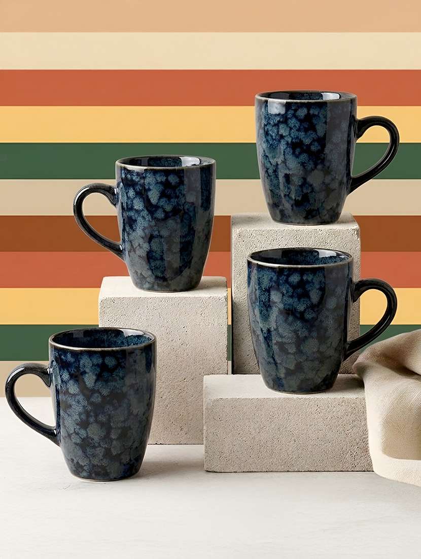 moody panda designer collection mug set of 4 coffee mug milk mug stoneware mugs 300ml  designer mugs  large - 22596774 -  Standard Image - 1
