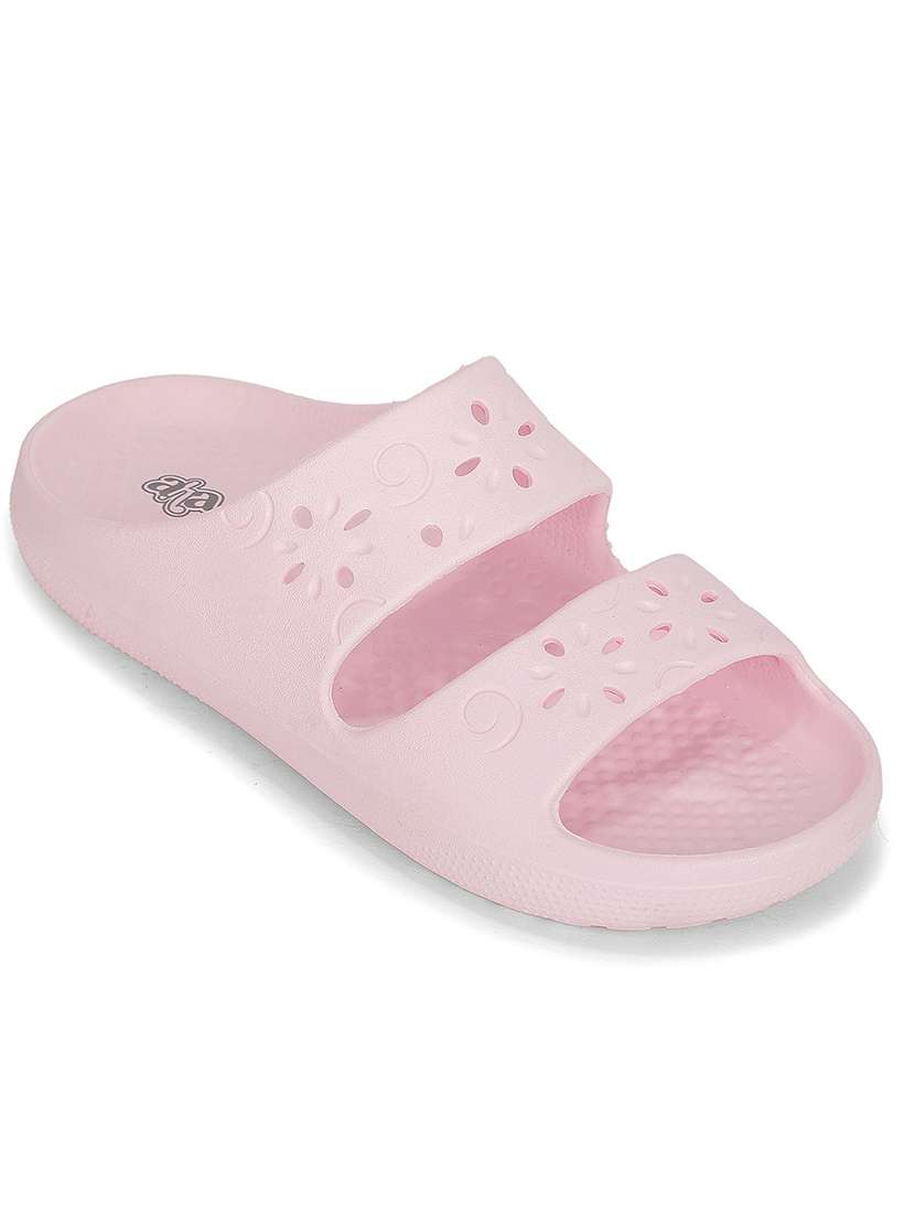 women textured slip on slider