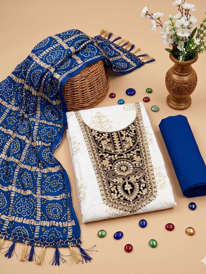 women printed unstitched suit set - 22597308 -  Standard Image - 1