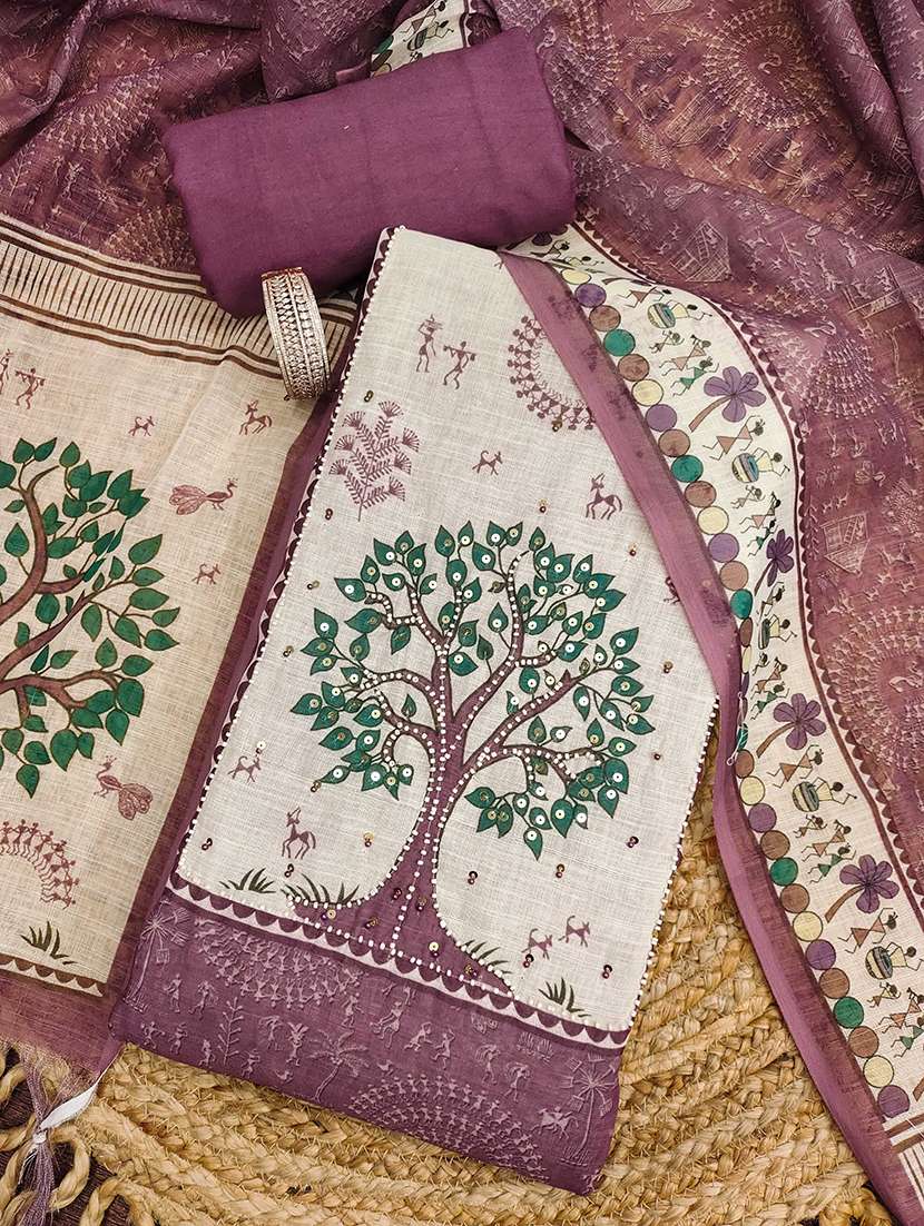 women printed unstitched suit set - 22597353 -  Standard Image - 1