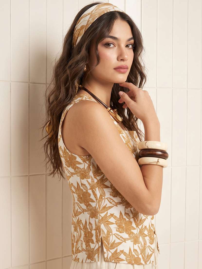Women Printed Sleeveless Regular Top - 22597749 -  Standard Image - 1