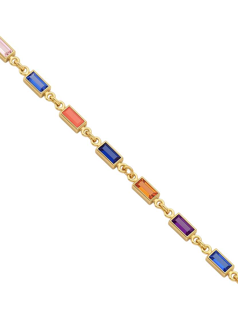 women gold plated semi precious stone bracelet - 22597869 -  Standard Image - 1