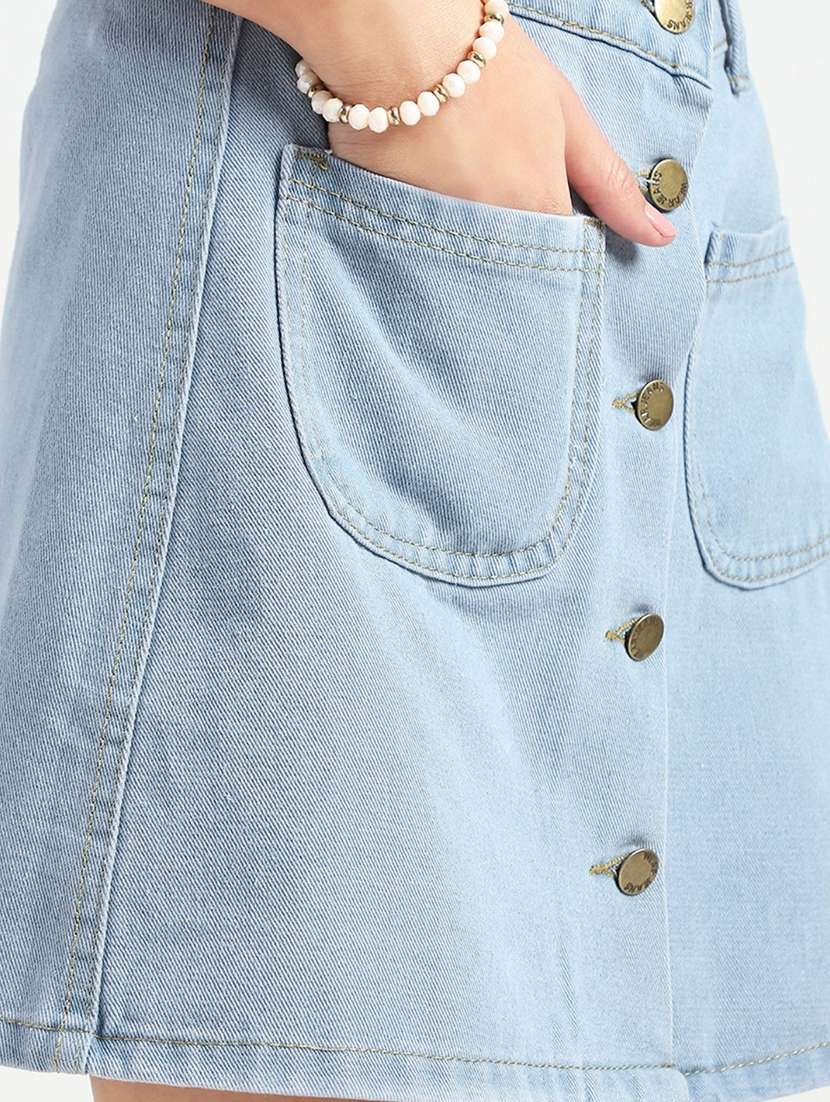 women solid mid rise a-line skirt - 22598044 -  Standard Image - 1