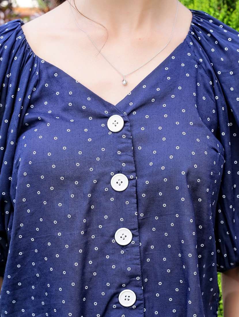 Women Printed Puff Sleeves Regular Top - 22598113 -  Standard Image - 1