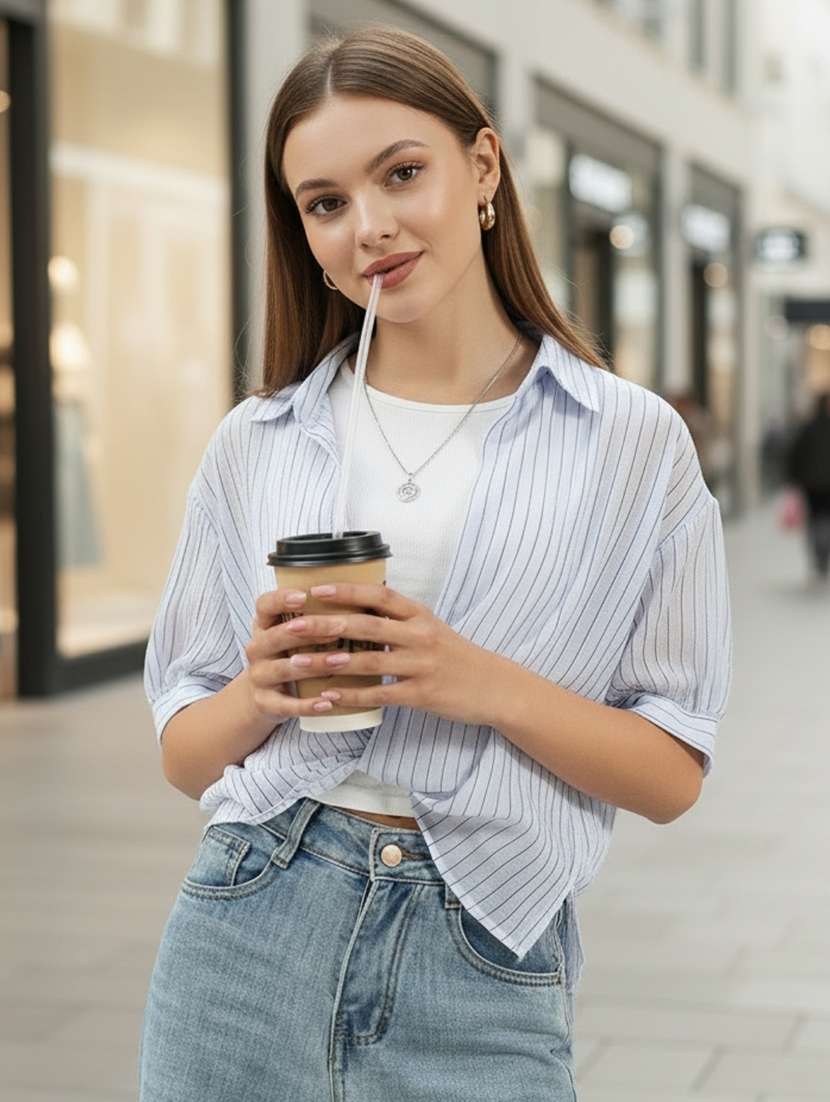 women printed short sleeves regular top