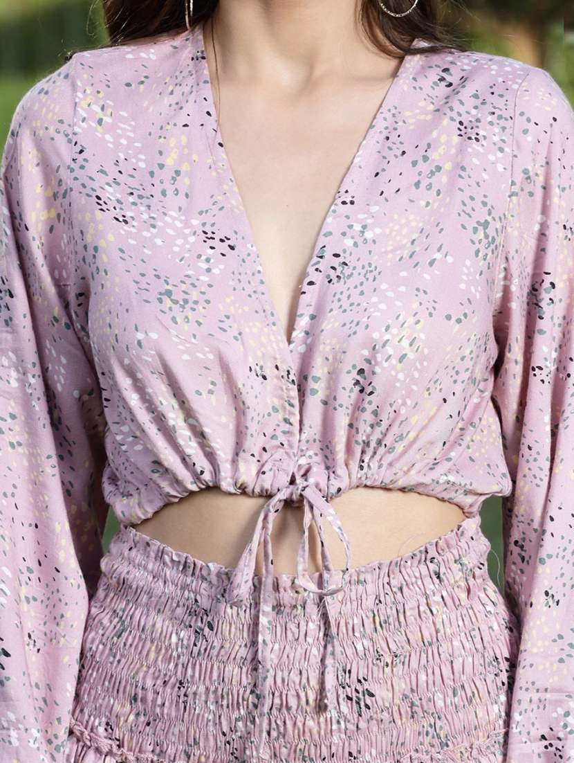 Women Printed Long Sleeves Tiered Dress - 22598124 -  Standard Image - 1