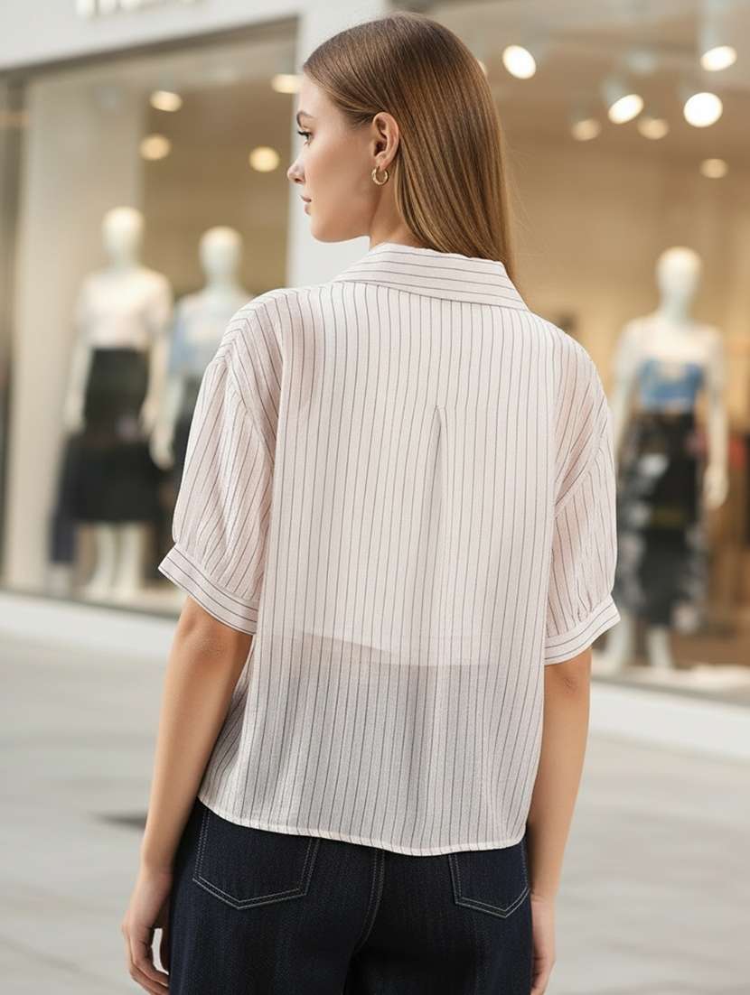 Women Printed Short Sleeves Regular Top - 22598144 -  Standard Image - 4