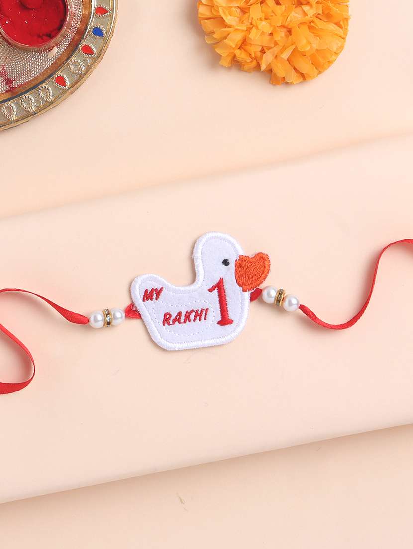the magic wand trendy duck applique my first rakhi - 22598273 -  Standard Image - 1