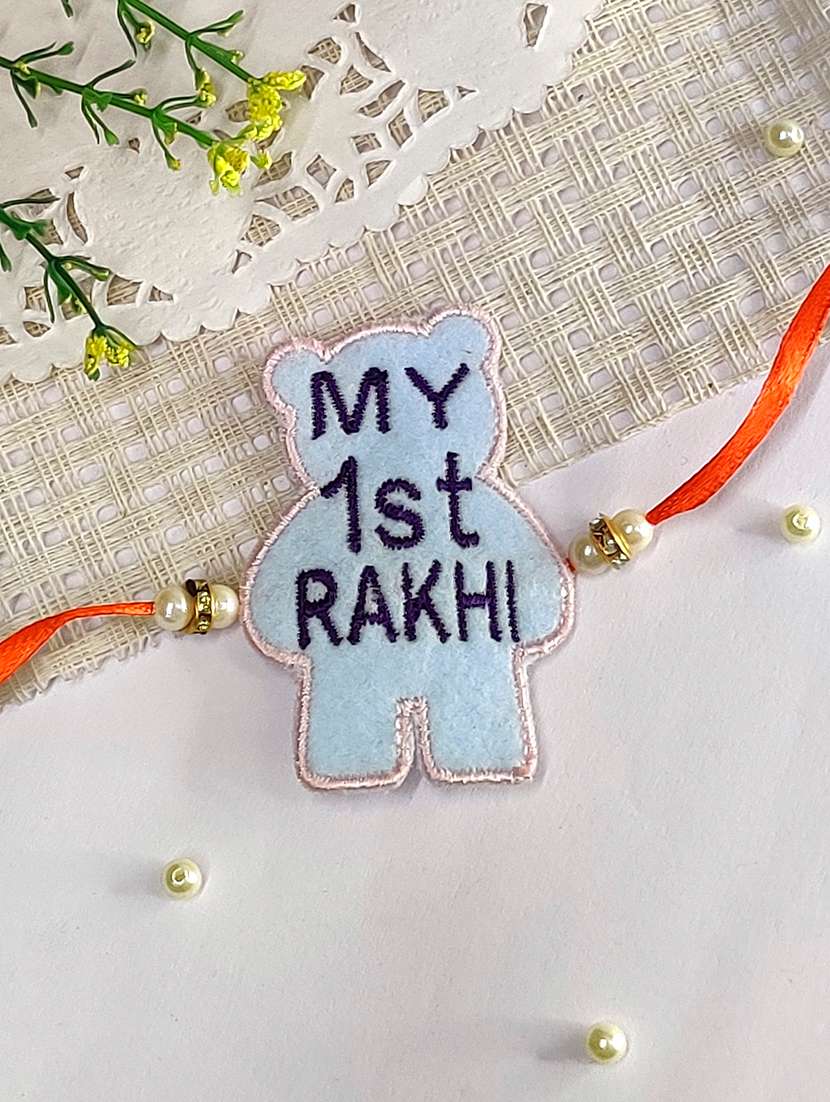 the magic wand teddy bear applique my first rakhi  - 22598277 -  Standard Image - 1