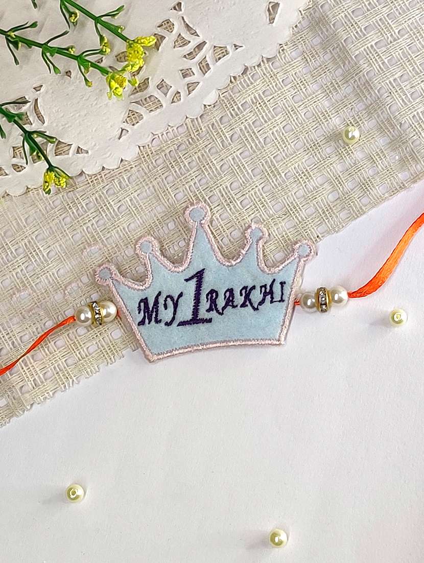 the magic wand crown applique my first rakhi - 22598279 -  Standard Image - 1