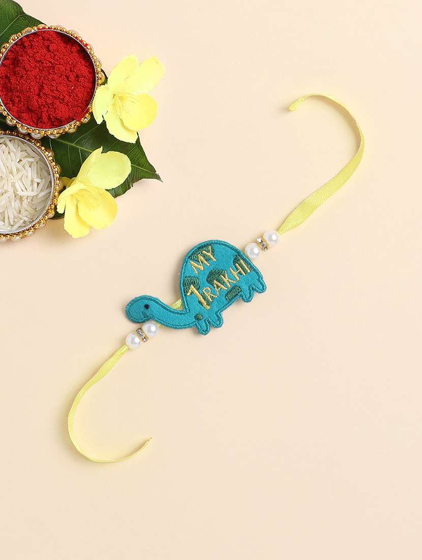 the magic wand trendy my first rakhi tortoise applique rakhi for kids - 22598291 -  Standard Image - 1
