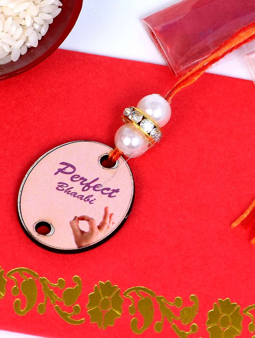 the magic wand laser cut wooden trendy perfect bhabhi rakhi - 22598300 -  Standard Image - 1