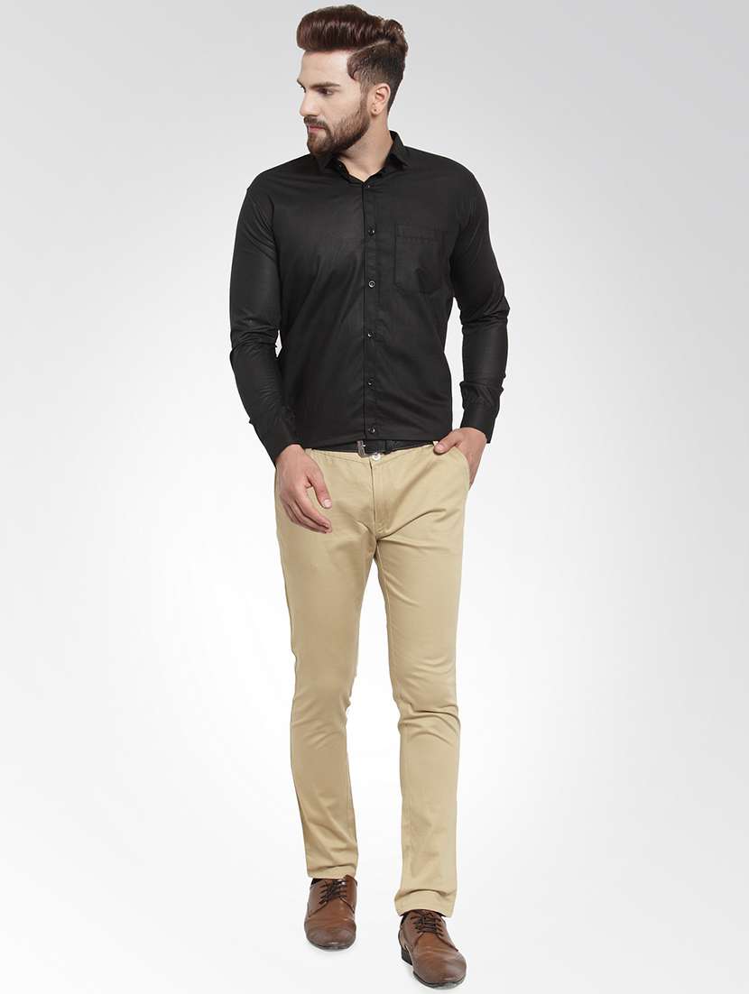 Men Solid Long Sleeves Regular Fit Shirt - 22598349 -  Standard Image - 4