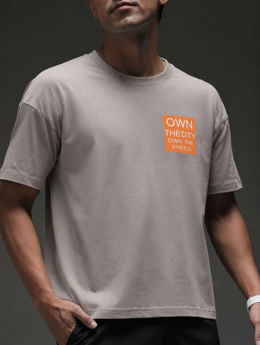 Men Printed Short Sleeves Oversized T-shirt - 22598400 -  Standard Image - 1