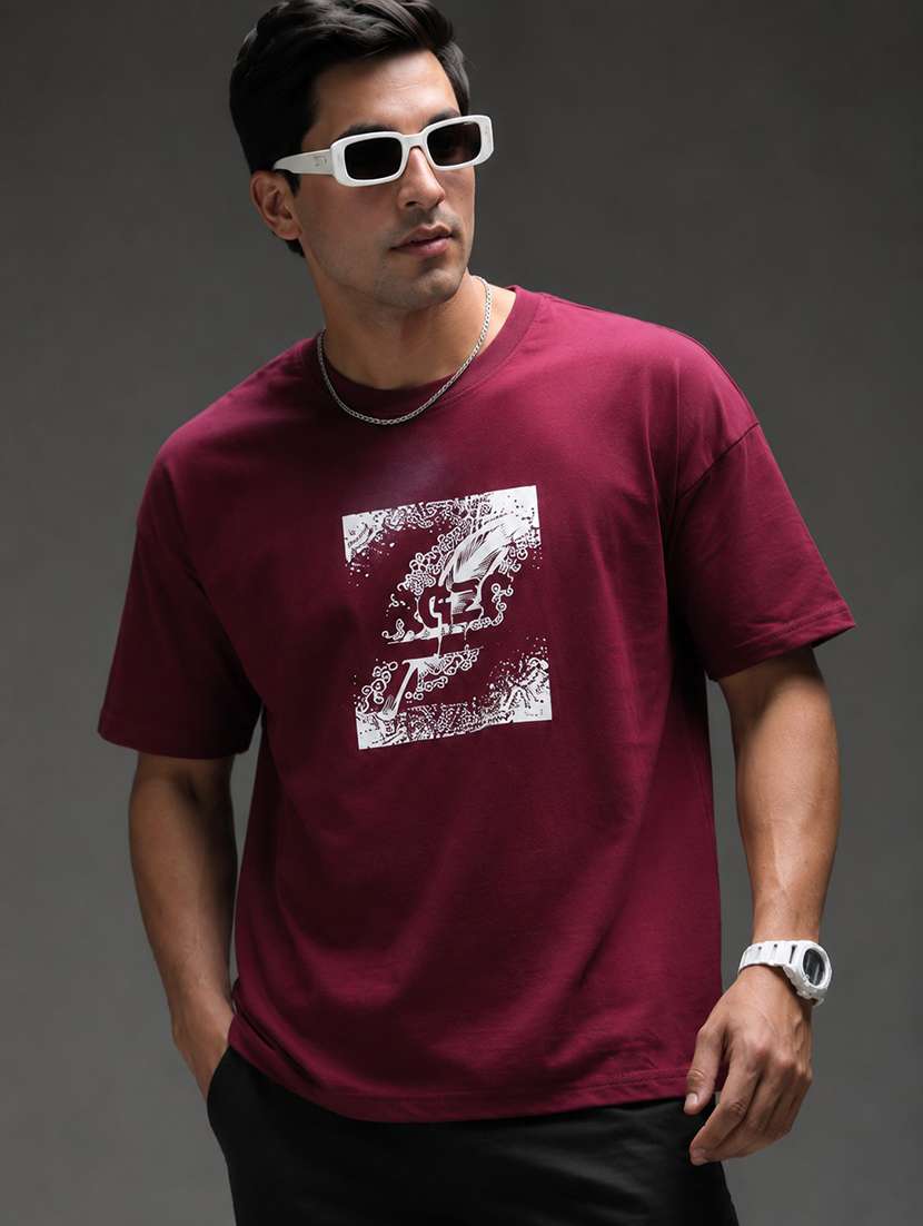 men printed short sleeves oversized t-shirt - 22598401 -  Standard Image - 1