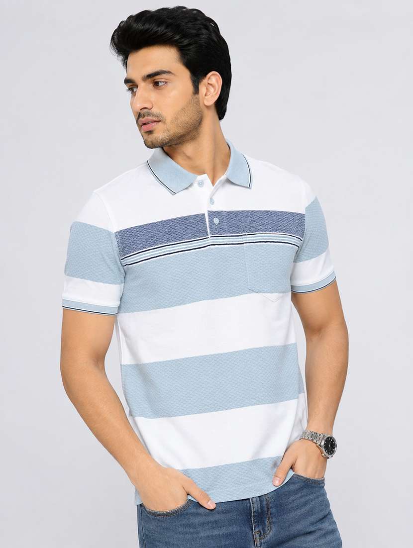 men printed short sleeves polo t-shirt