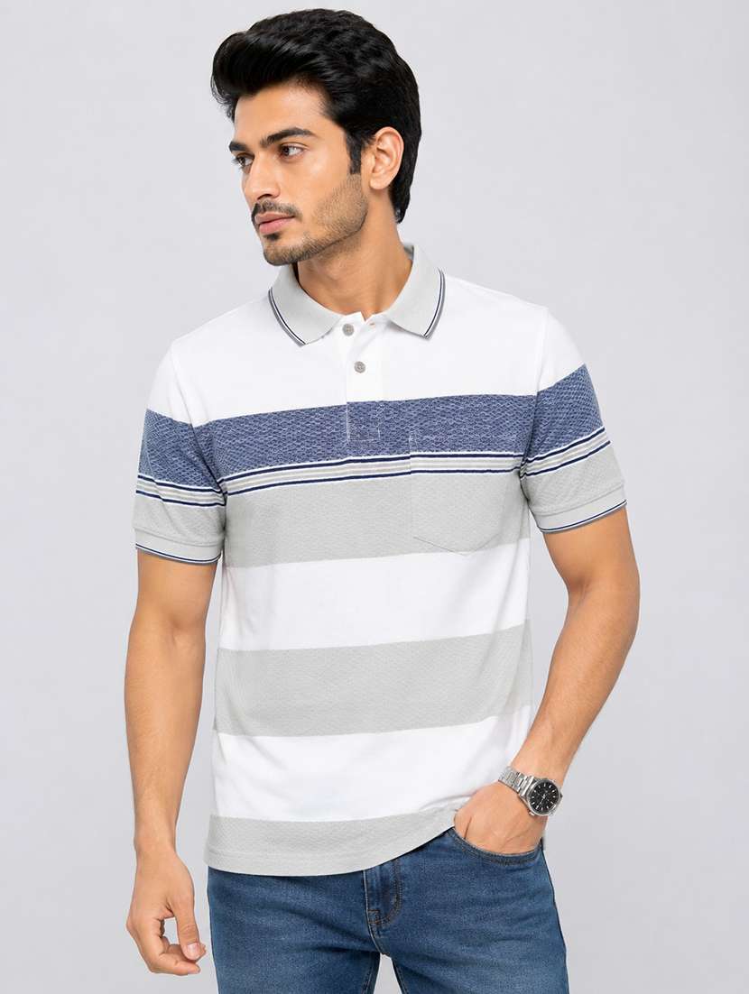 men printed short sleeves polo t-shirt