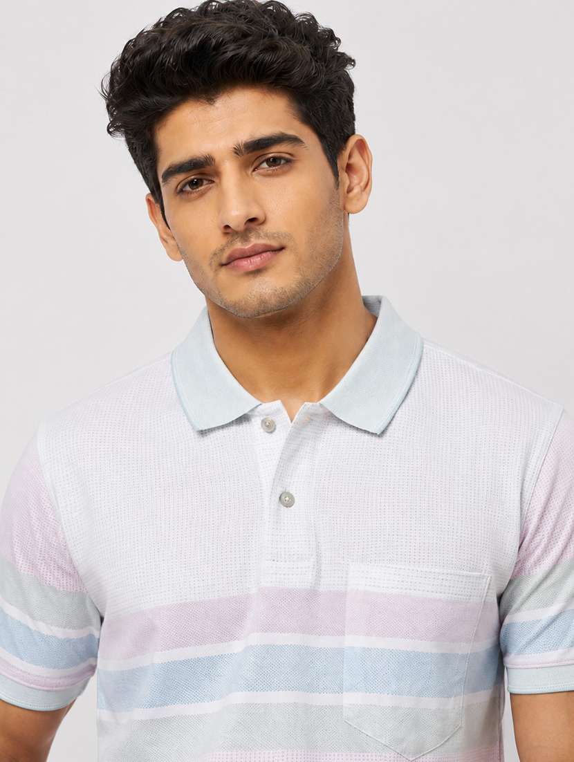 men printed short sleeves polo t-shirt - 22598408 -  Standard Image - 1