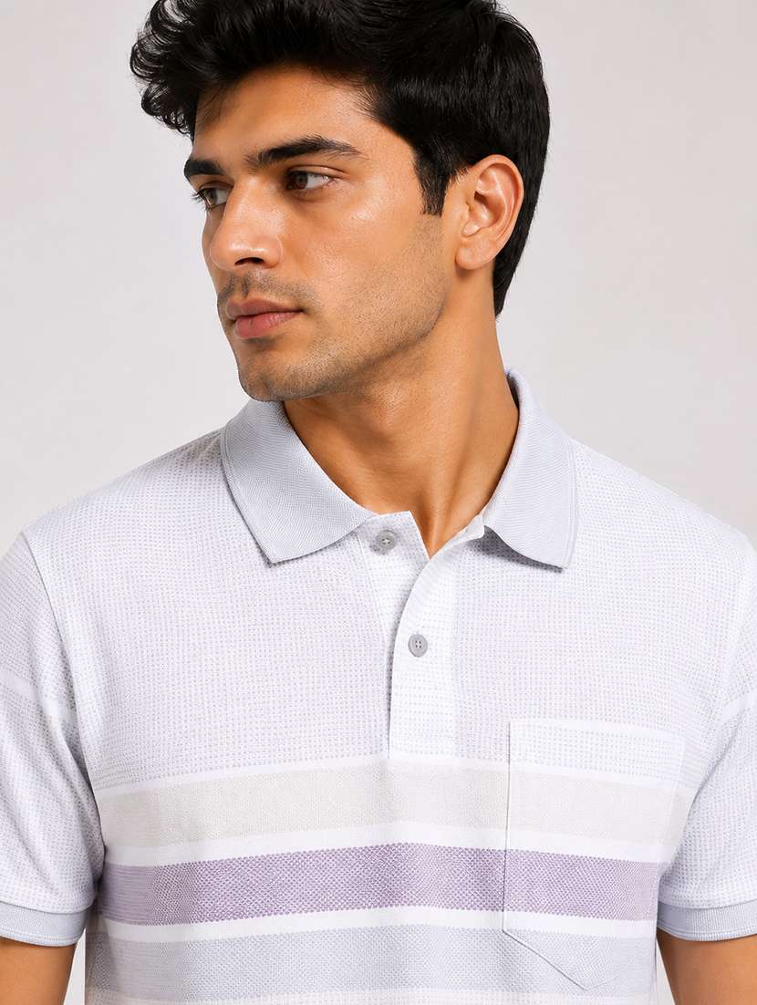 men printed short sleeves polo t-shirt - 22598410 -  Standard Image - 1
