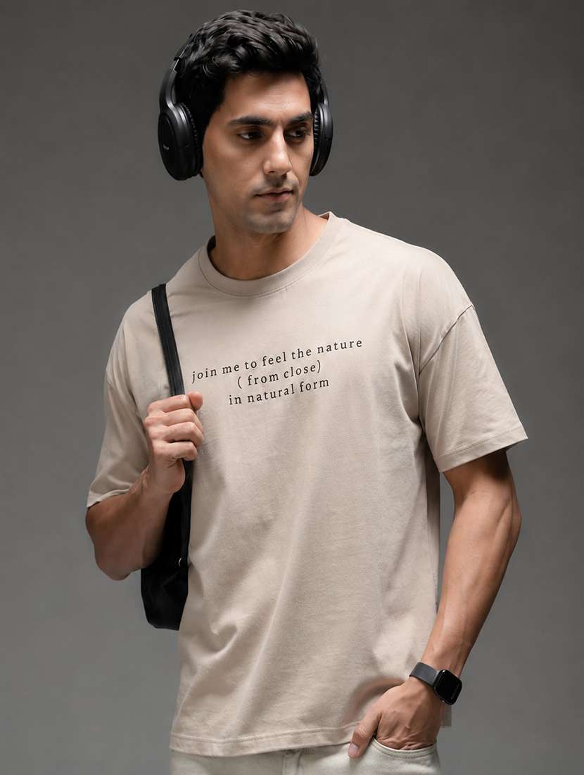 men printed short sleeves oversized t-shirt - 22598411 -  Standard Image - 1