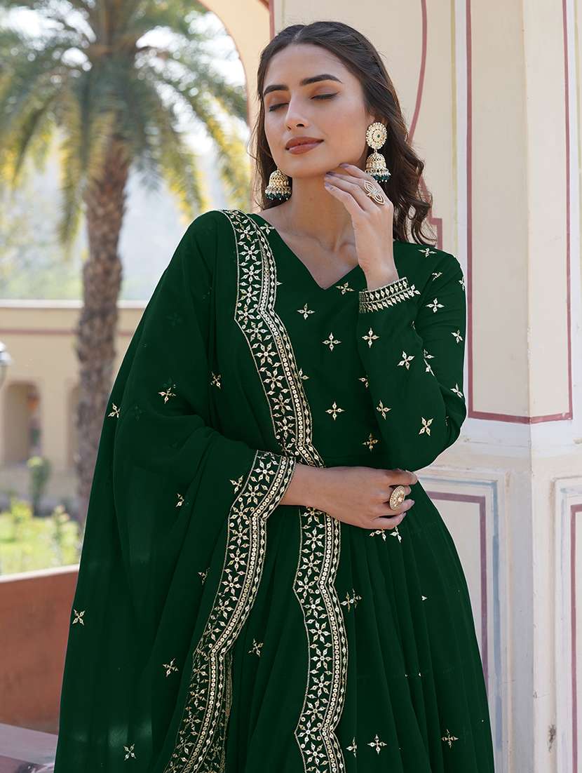 women embroidered long sleeves kurta dupatta set - 22598501 -  Standard Image - 1