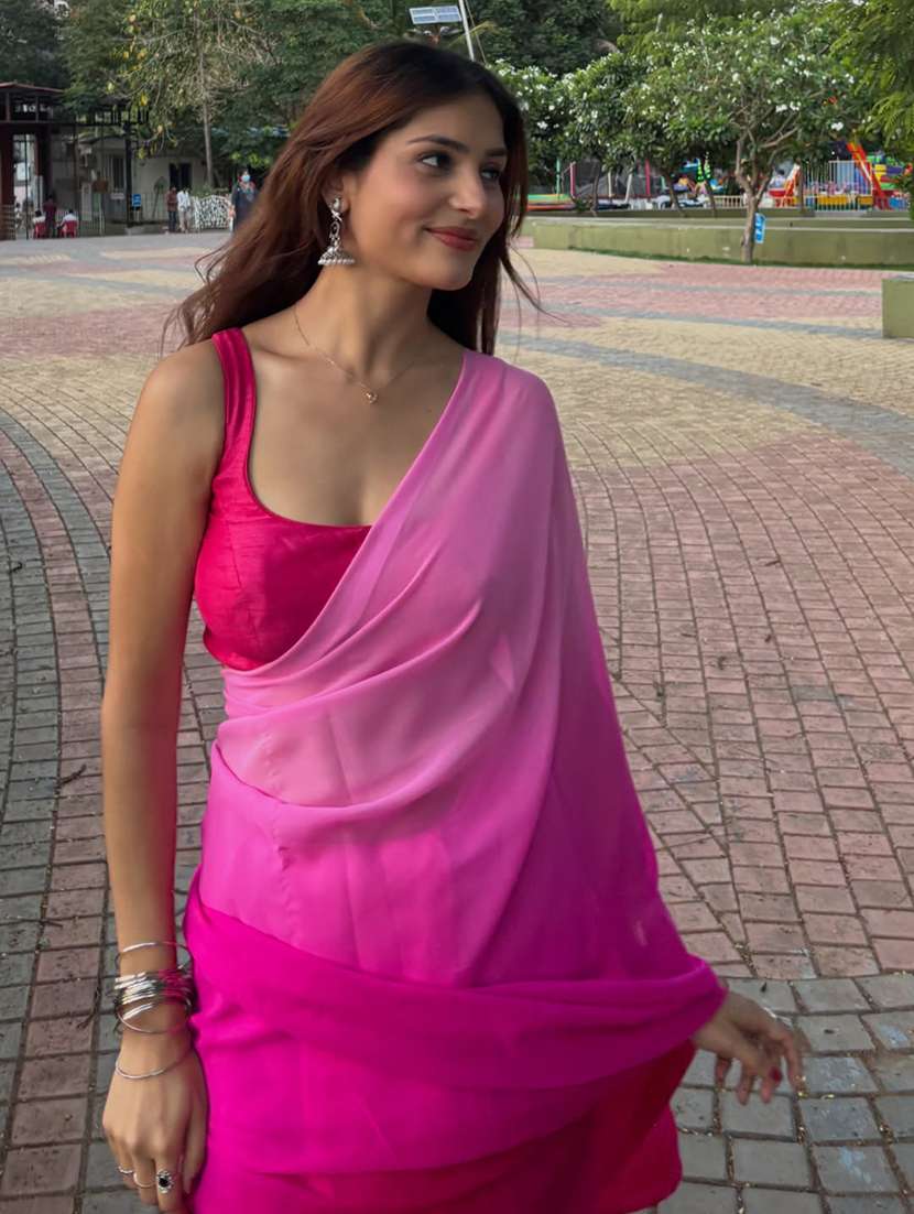 women ombre printed saree with blouse - 22598949 -  Standard Image - 1