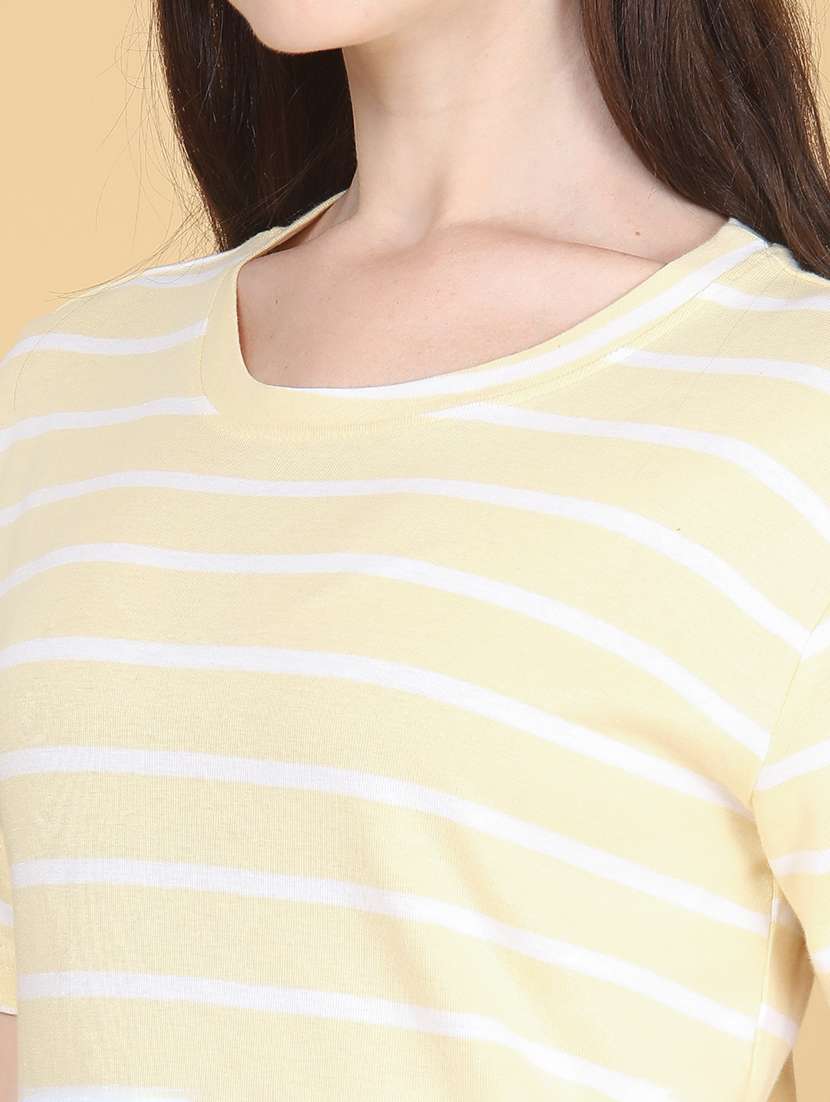 Women Striped Short Sleeves Regular T-shirt - 22600760 -  Standard Image - 1