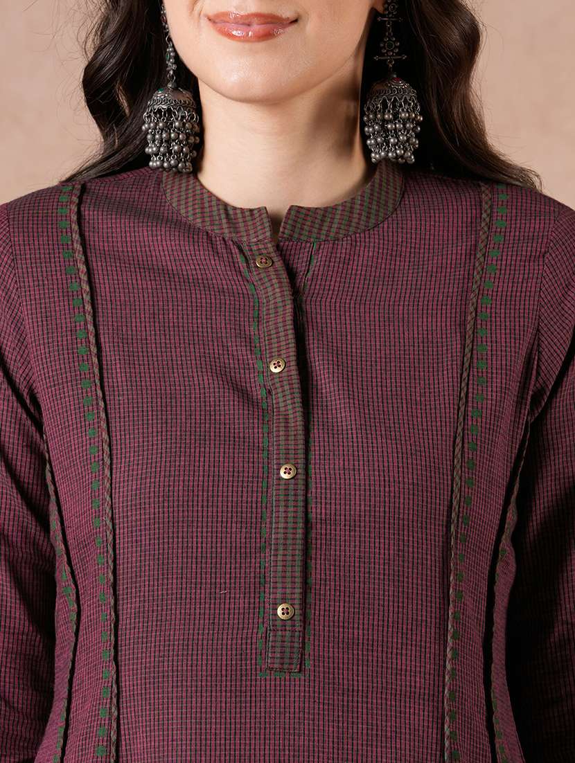 women printed three quarters leeves a-line kurta - 22601139 -  Standard Image - 1