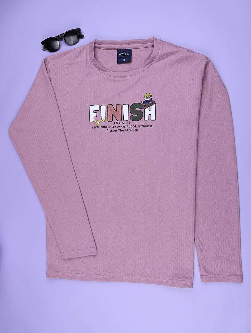 Boys Printed Long Sleeves Regular Fit T-shirt - 22601210 -  Standard Image - 1