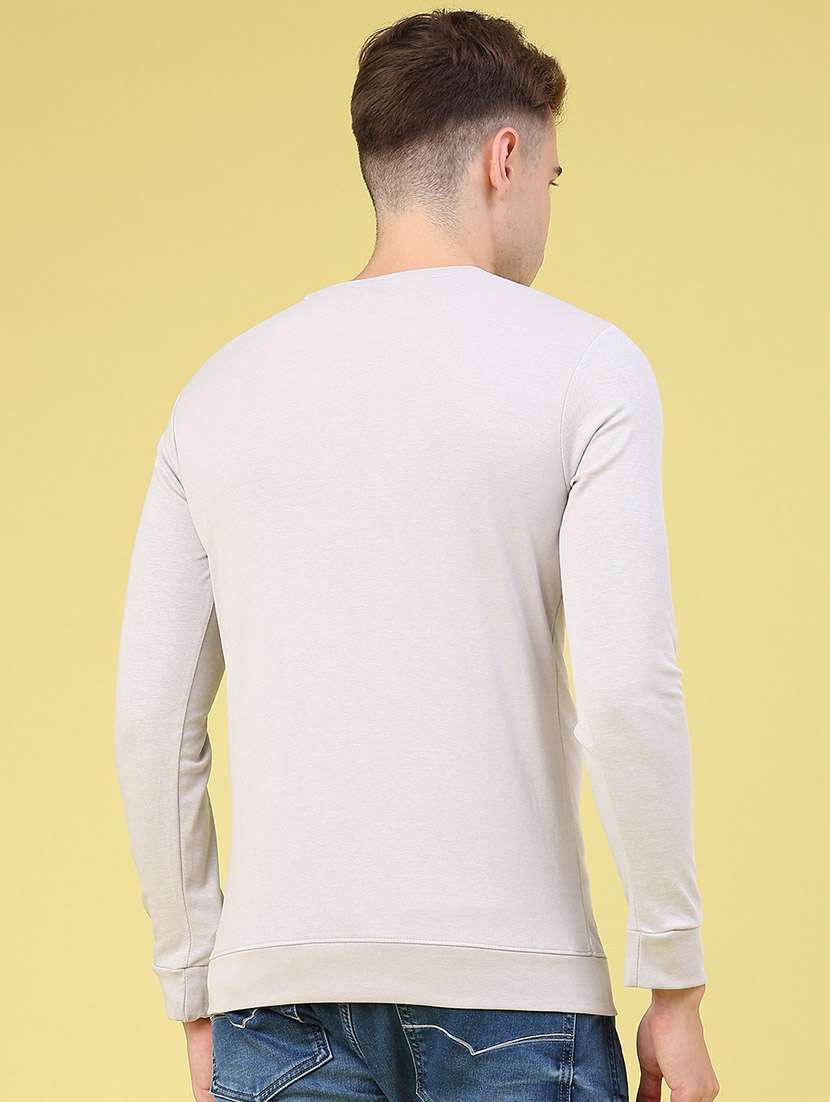 Men Solid Long Sleeves Slim Fit T-shirt - 22601304 -  Standard Image - 4