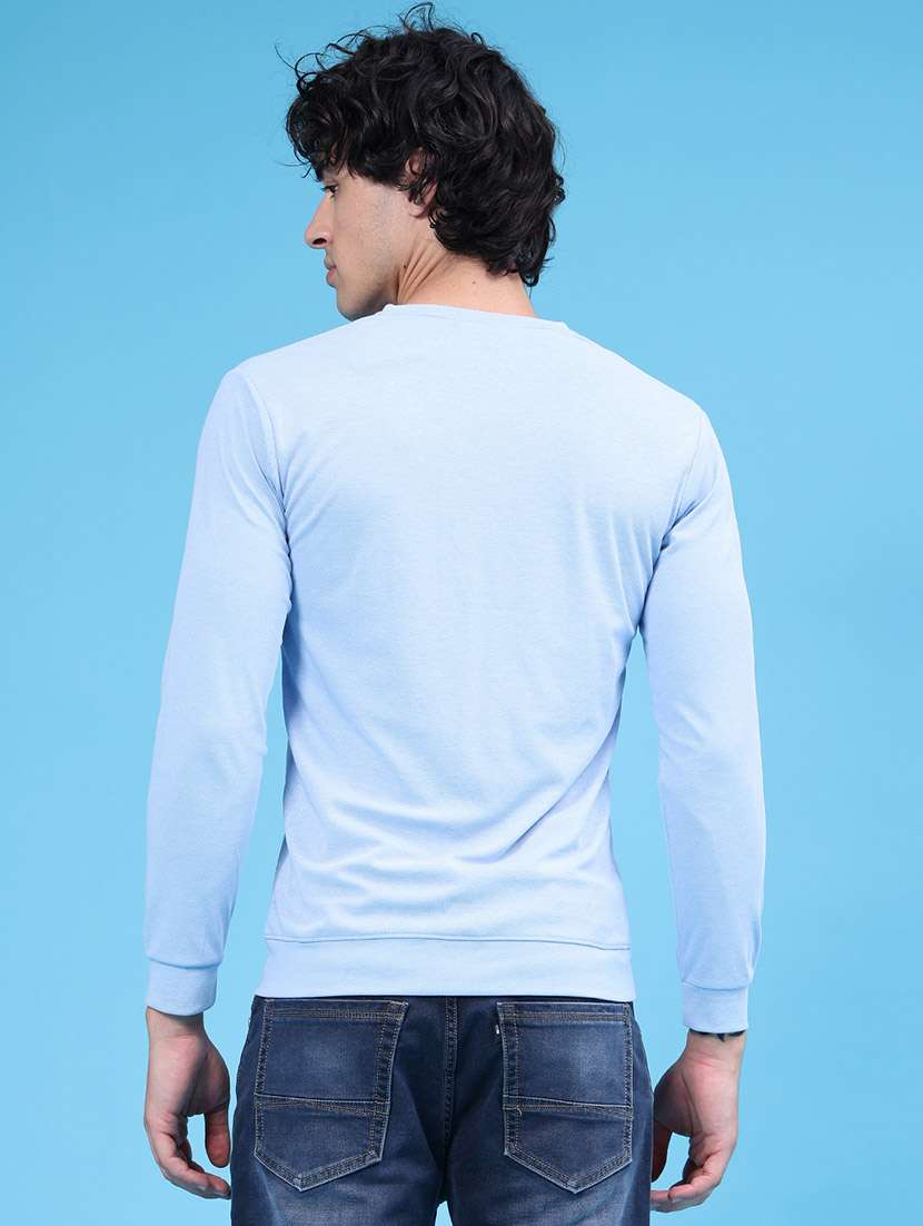 Men Solid Long Sleeves Slim Fit T-shirt - 22601305 -  Standard Image - 4