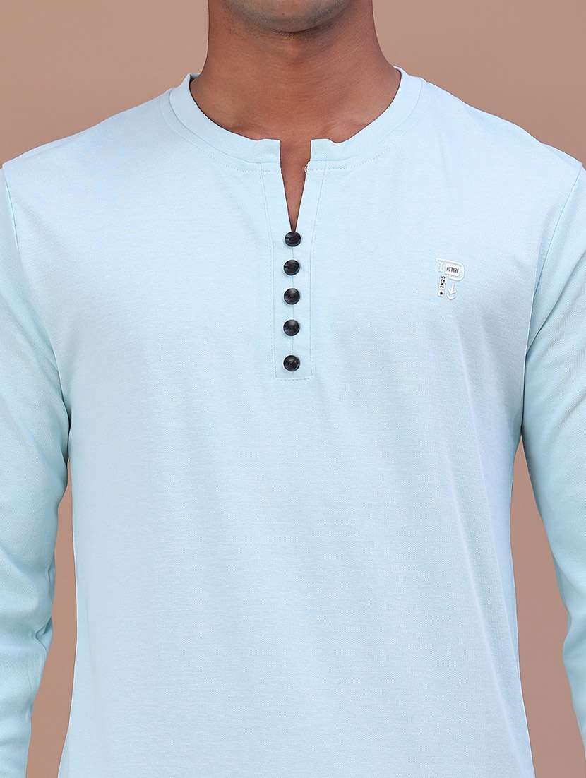Men Solid Long Sleeves Slim Fit T-shirt - 22601312 -  Standard Image - 1