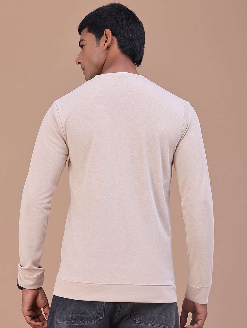 Men Solid Long Sleeves Slim Fit T-shirt - 22601313 -  Standard Image - 4