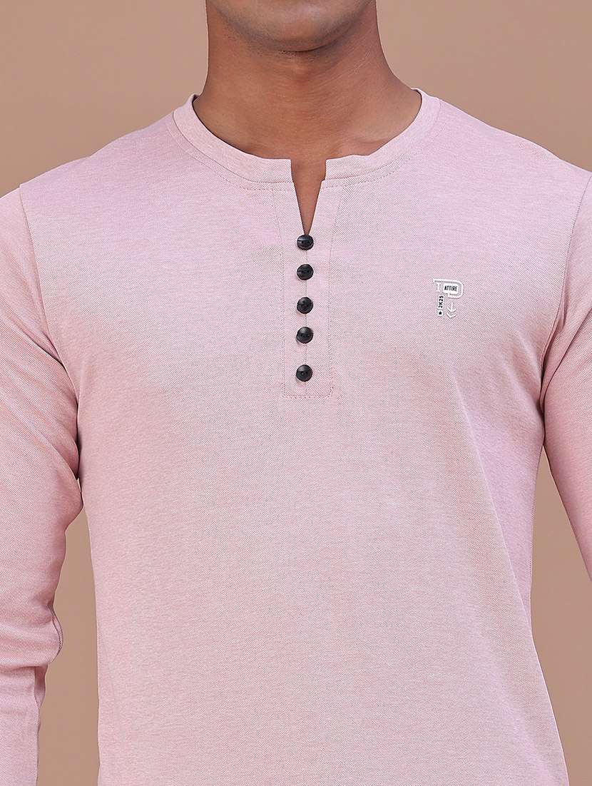 Men Solid Long Sleeves Slim Fit T-shirt - 22601315 -  Standard Image - 1