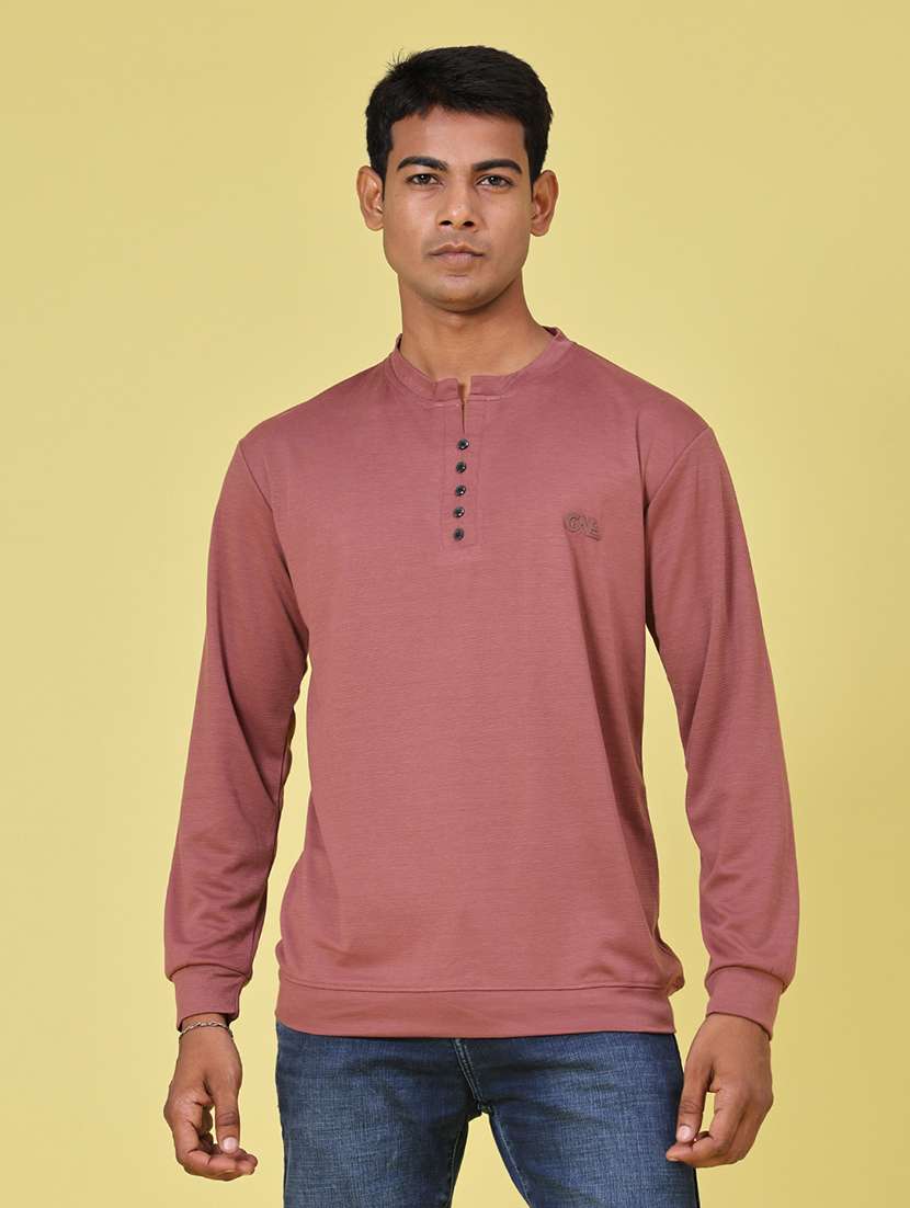 Men Solid Long Sleeve Regular Fit T-shirt - 22601621 -  Standard Image - 1