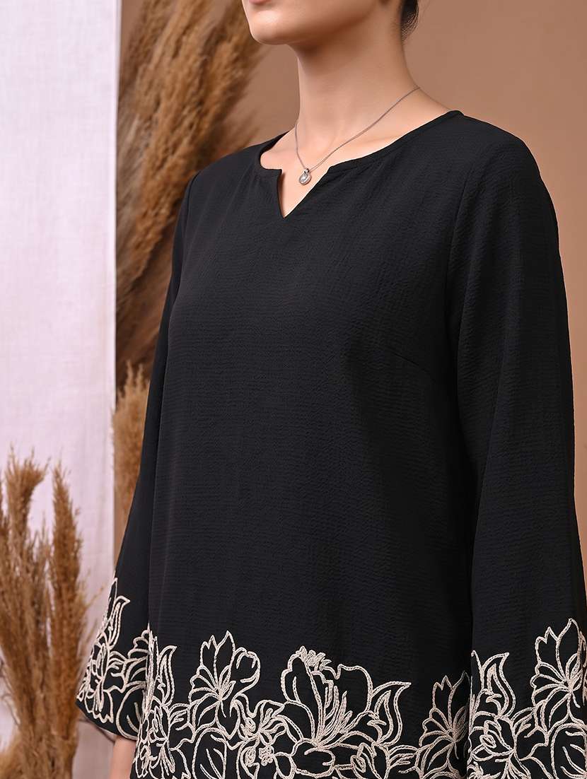 women embroidered long sleeves ethnic co-ord set - 22601982 -  Standard Image - 1