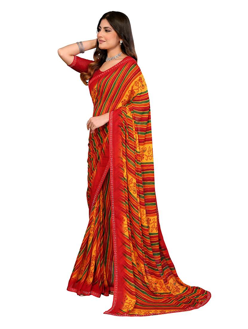 Women Pack Of 2 Printed Combo Saree With Blouse - 22602047 -  Standard Image - 1
