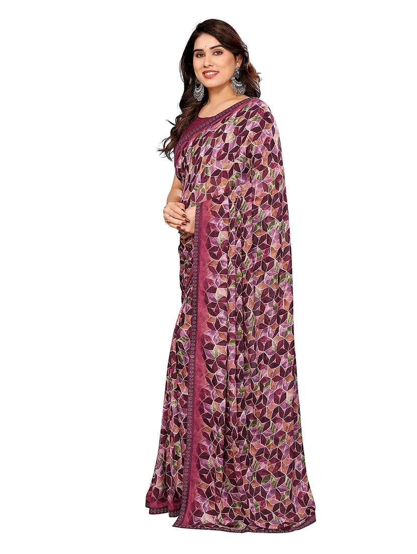Women Pack Of 2 Printed Combo Saree With Blouse - 22602200 -  Standard Image - 1