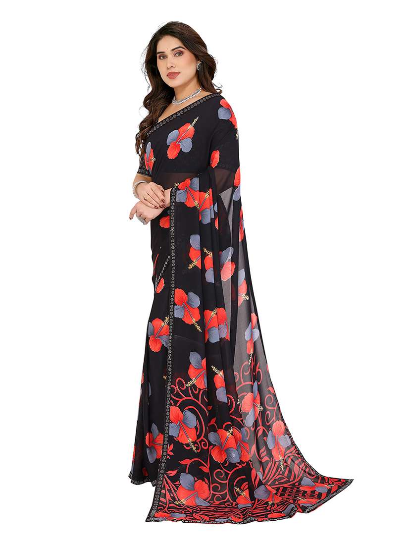 Women Pack Of 2 Printed Combo Saree With Blouse - 22602372 -  Standard Image - 1